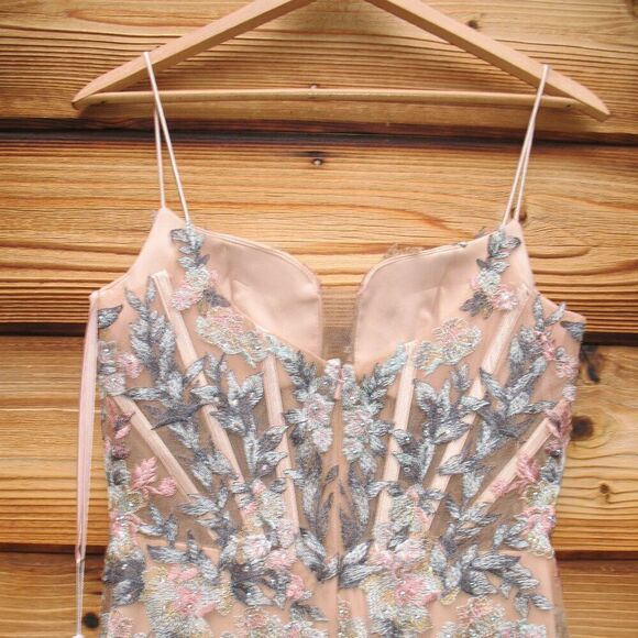 MAC DUGGAL 79313 Embroidered Spaghetti Strap Trumpet Gown - Picture 11 of 13